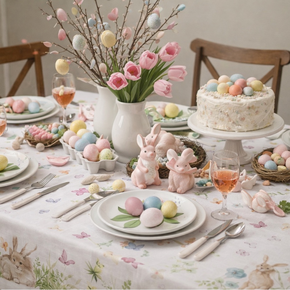 Springtime Pastel Table Linen Set